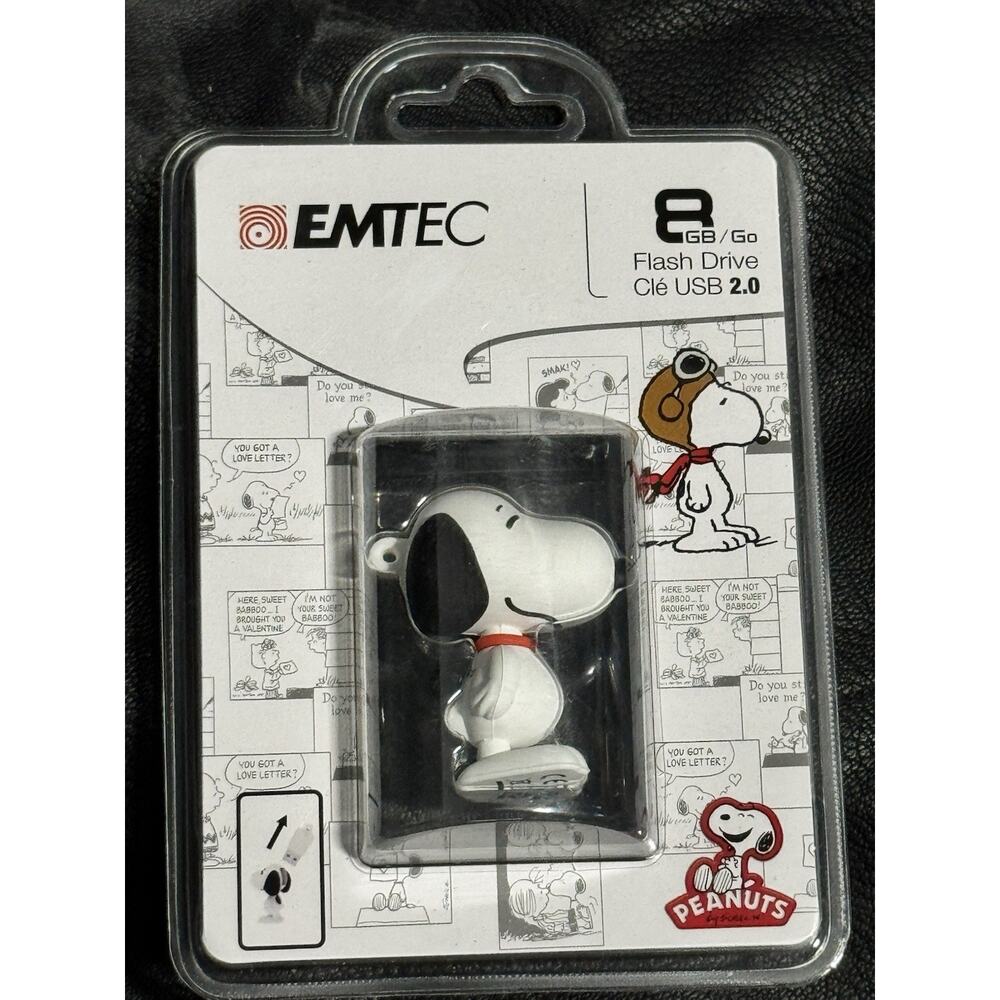 EMTEC Peanuts Snoopy Collectible USB 2.0 Flash Drive, 8GB - New Factory Sealed